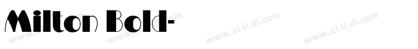 Milton Bold字体转换